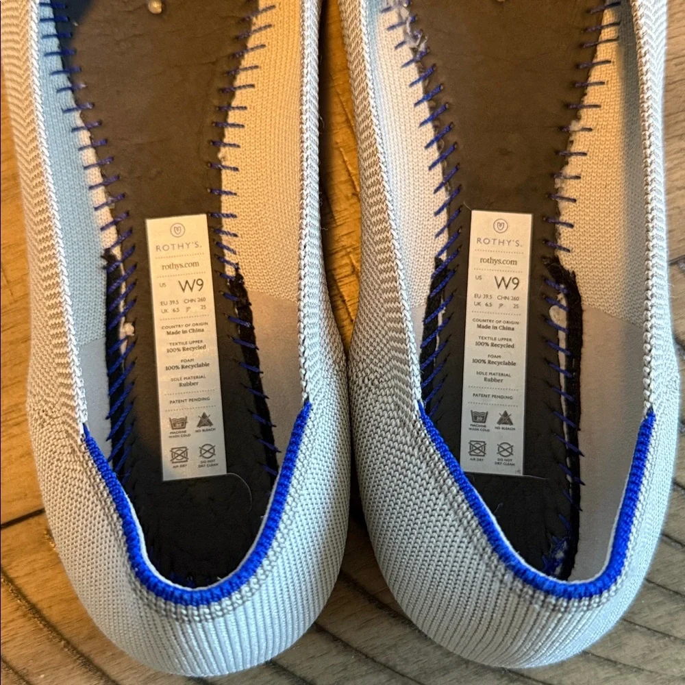 Rothy's Women's The Flat in Flax Birdseye - Picture 4 of 5